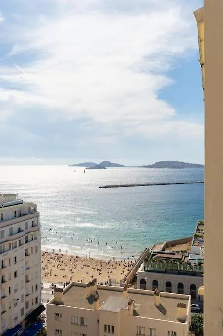 Vue Mer Plage Catalans Vieux Port Clim - 2 Chambres Marseille 0*,  France