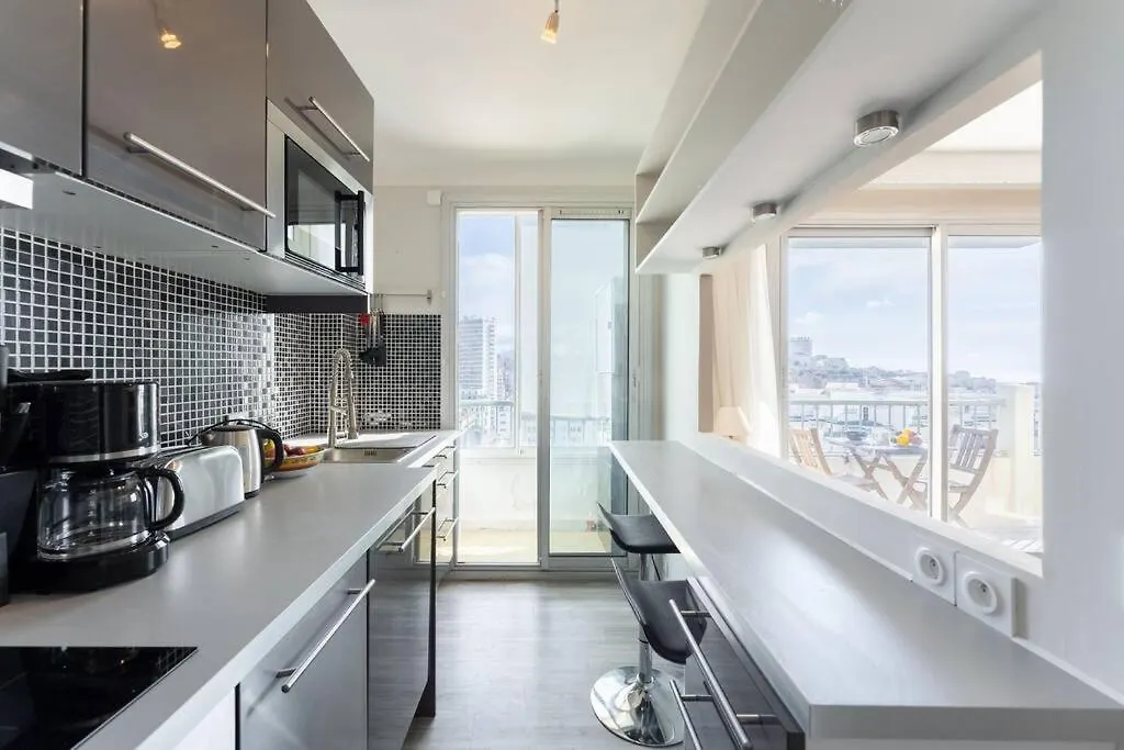 Vue Mer Plage Catalans Vieux Port Clim - 2 Chambres Μασσαλία